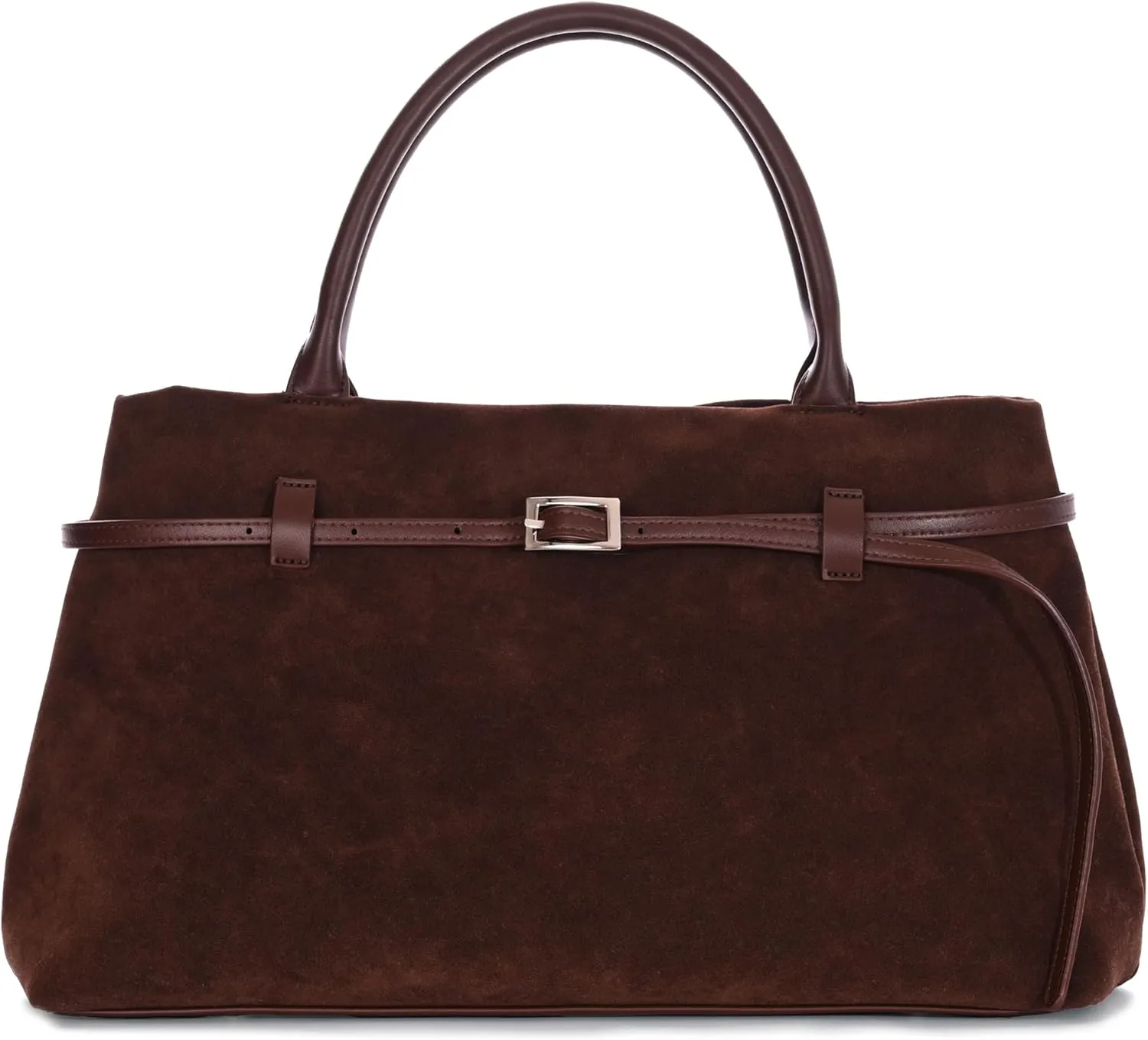 Suede Tote Bag for Women 2024, Brown Fashion Winter Trendy Slouchy Shoulder Top Handle Purse Handbags