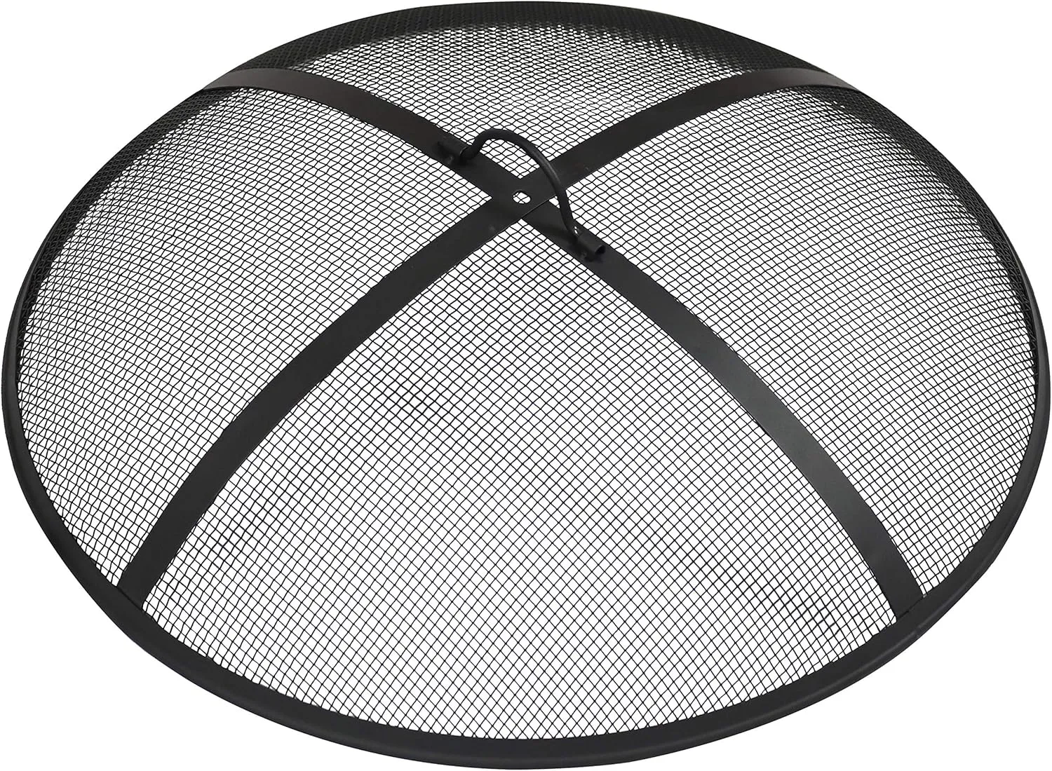 Sunnydaze Heavy-Duty Steel Mesh Fire Pit Screen - Fire Pit Spark Screen with Handle - 30-Inch Diameter