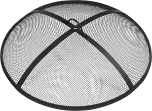 Sunnydaze Heavy-Duty Steel Mesh Fire Pit Screen - Fire Pit Spark Screen with Handle - 30-Inch Diameter