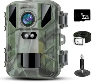 SuntekCam Mini Trail Camera 24MP 1080P with Night Vision 0.3s Trigger Motion Activated,IP65 Waterproof Hunting Camera 2.0''LCD for Wildlife Monitoring Deer Hunting