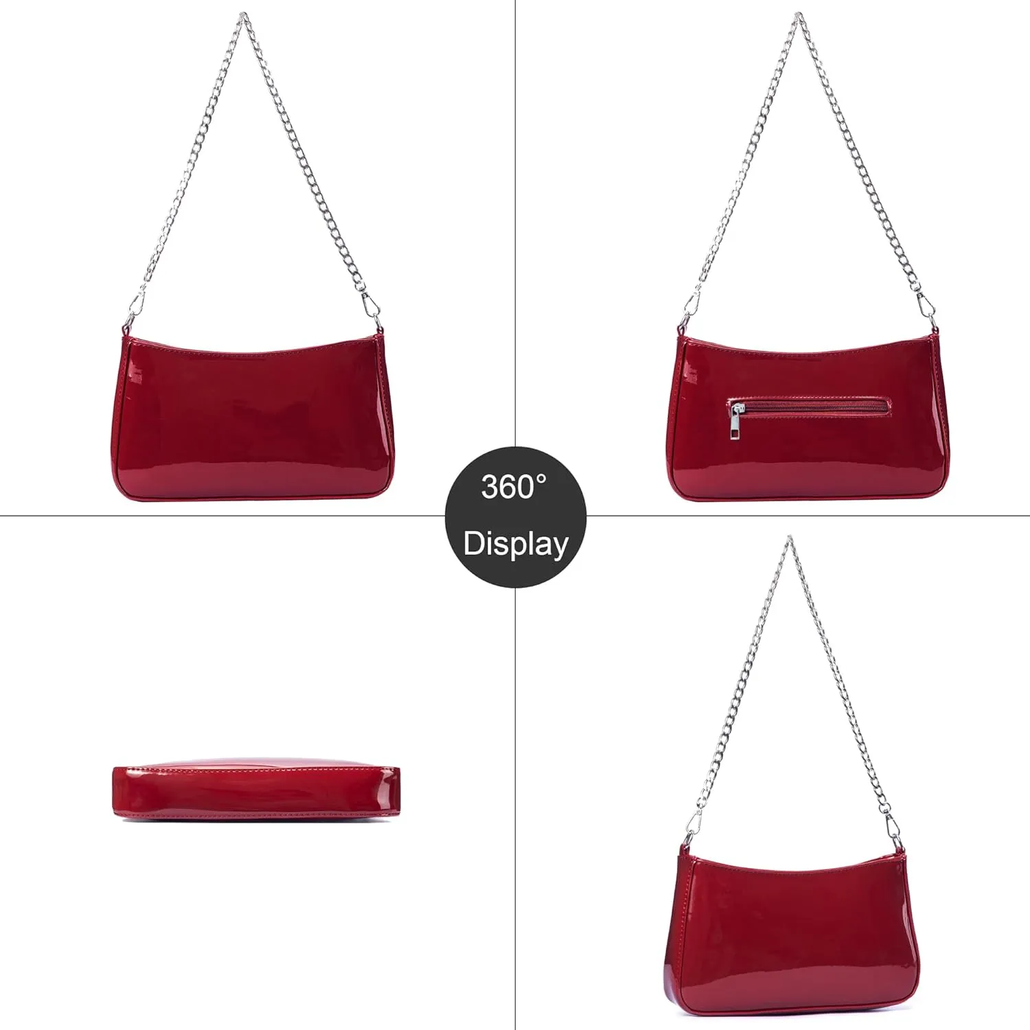 Sunwel Fashion Women's Cow Print Underarm Bag Small Shoulder Bag Crossbody Cluth Purse for Women with Double Straps