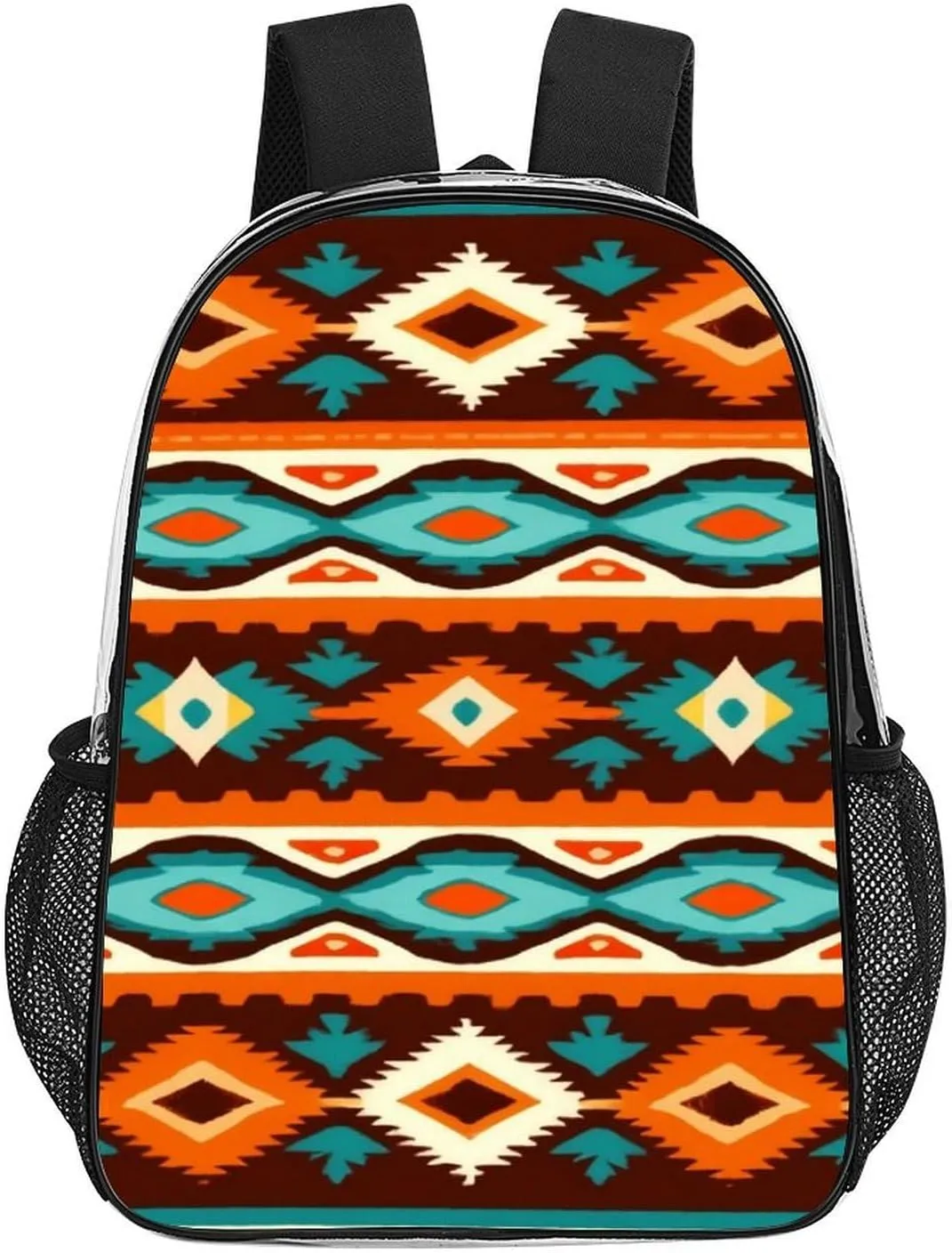 Supdreamc Daypack Anti-Theft Multipurpose Large Capacity Shoulder Bag - Tribal Navajo Indiana Western Southwest Ethnic Travel Hiking & Camping Rucksack Transparent Bag