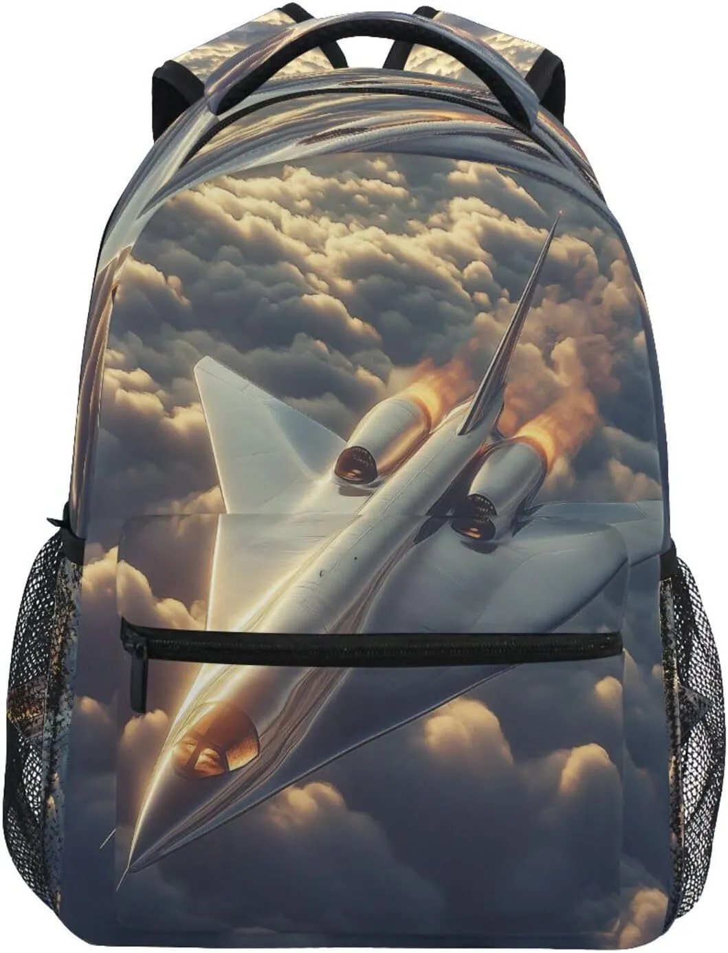 Supersonic Jet Backpack Lightweight School Bags Boys Girls Bookbag Kids Travel Rucksack