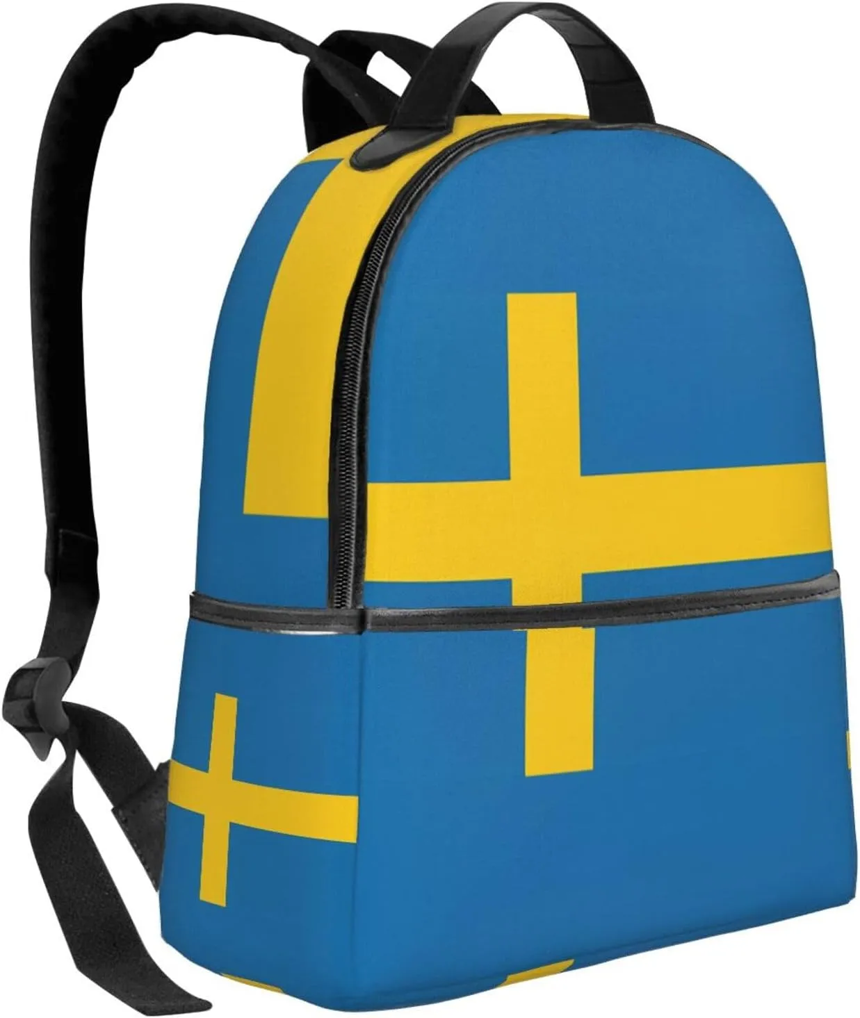 Swedish Sweden Flag Casual Backpack Travel Backpacks Outdoor Sports Rucksack Lightweight Daypack Fashion Carry-on Bag for Weekender Traveling