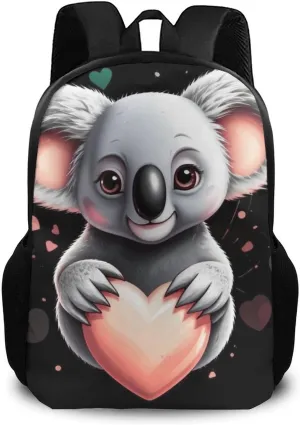 SWEET TANG Funny Backpack 3D Print Outdoor Sports Hiking Backpack, Compatible with Love Cute Koala Bear Lightweight Anti Theft Backpack with Mesh Pockets for Textbook Bottles