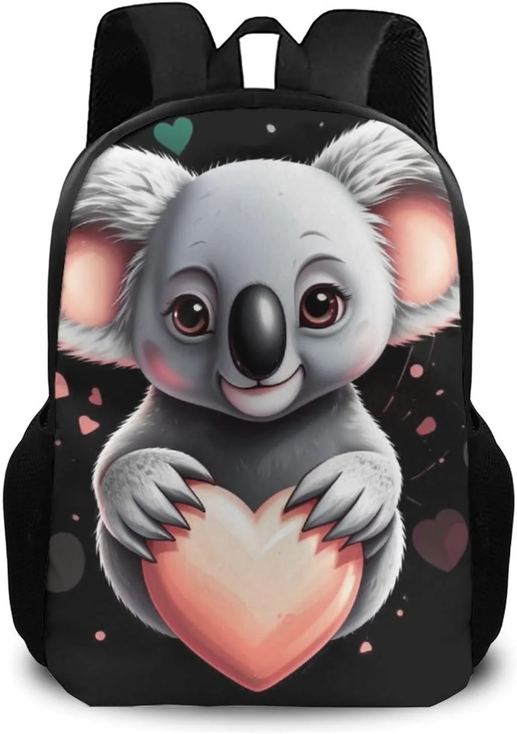 SWEET TANG Funny Backpack 3D Print Outdoor Sports Hiking Backpack, Compatible with Love Cute Koala Bear Lightweight Anti Theft Backpack with Mesh Pockets for Textbook Bottles