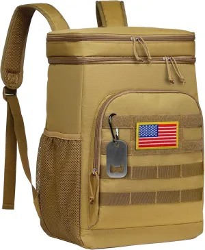 TACTICISM Tactical Cooler Backpack Insulated Leak-Proof - 24L Heavy Duty Lunch Backpack for Men Women Adults, Soft Ice Chest Backpack as Gift Work Hiking Camping Fishing Accessories