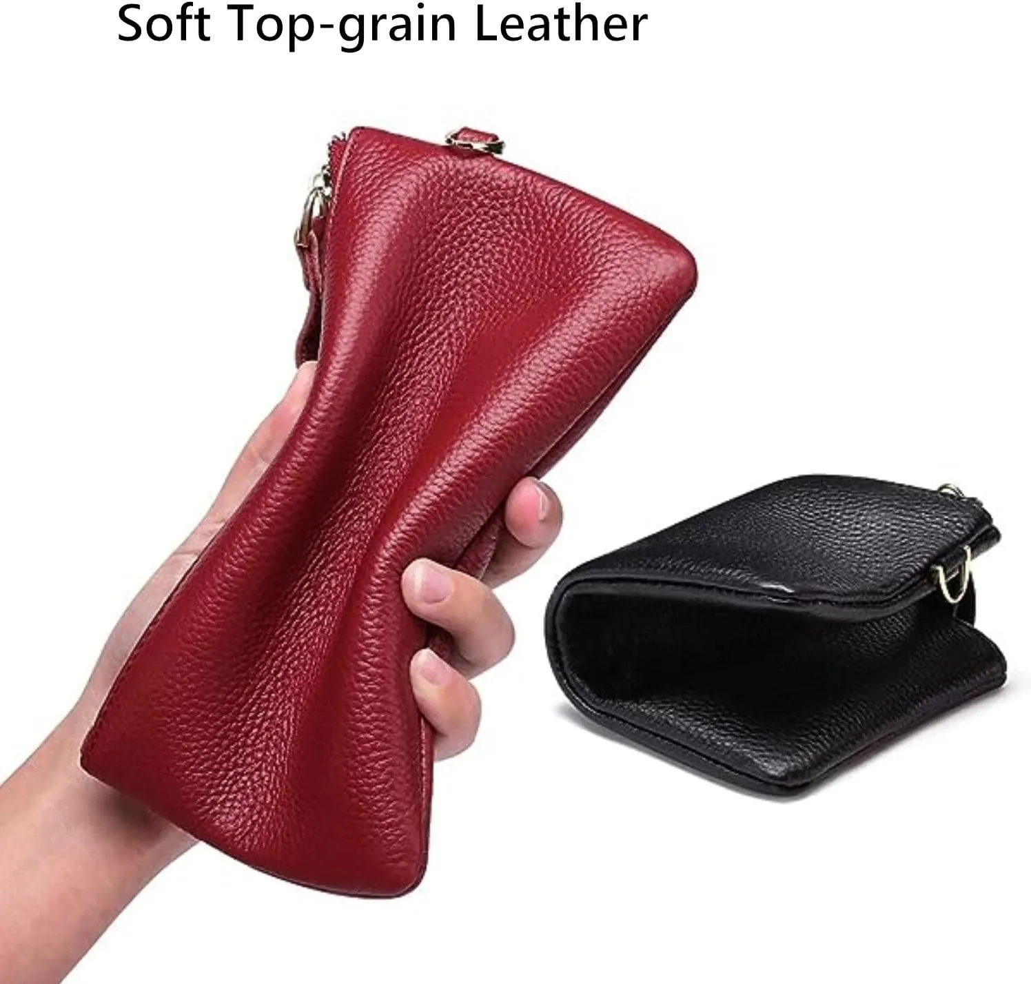 Tapp Collections Women's Wristlet Clutch Slim Leather Wallet RFID Blocking Pouch - Grape