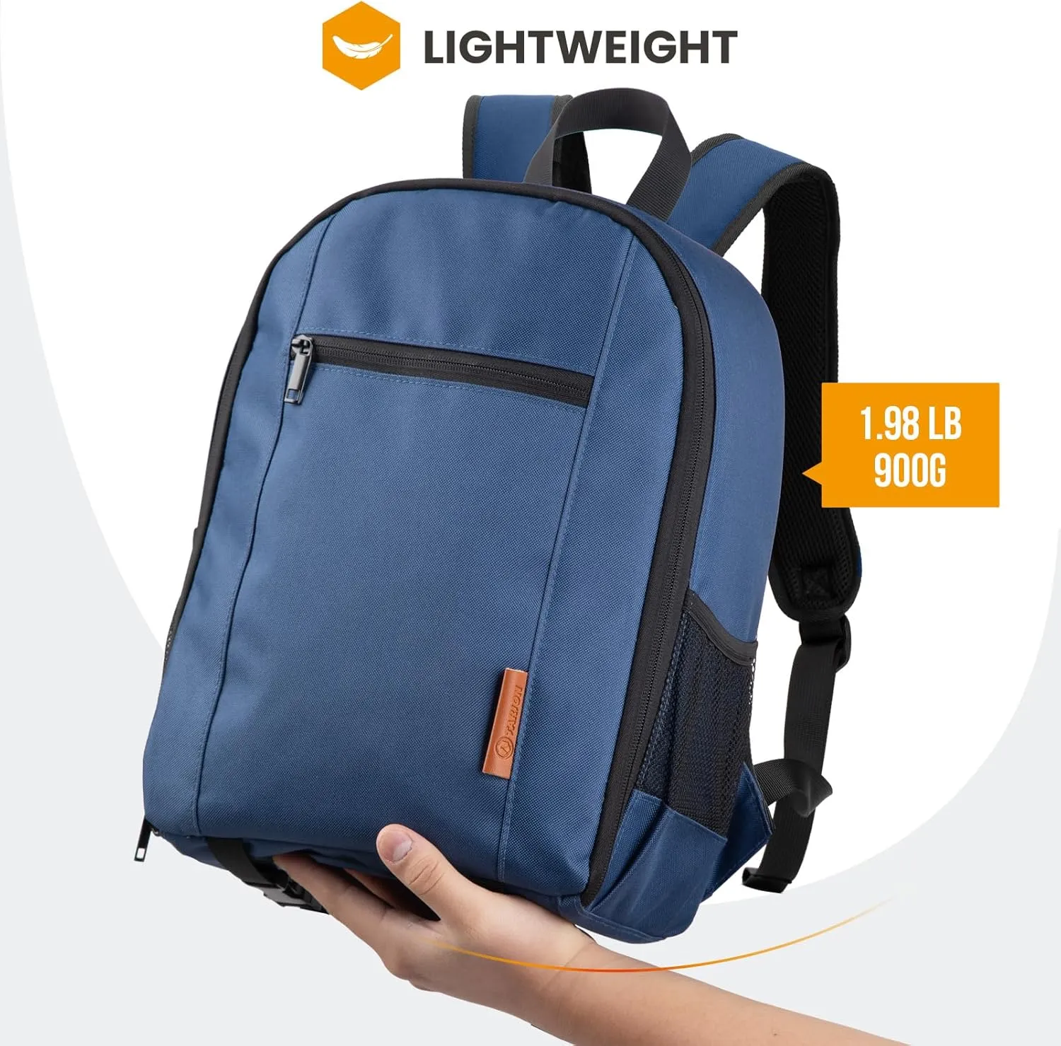 TARION Camera Bag Backpack for Photographers: Photography Camera Backpack with Laptop Compartment Waterproof Raincover Photo Backpack Bag Blue TB-M