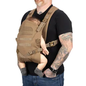 TBG - Mens Tactical Baby Carrier for Infants and Toddlers 8-33 lbs - Compact (Coyote Brown)