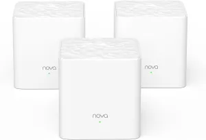 Tenda Nova Mesh WiFi System - Covers 3000 sq.ft - AC1200 Dual-Band Mesh Network for Home Internet - Parental Control - 3-Pack