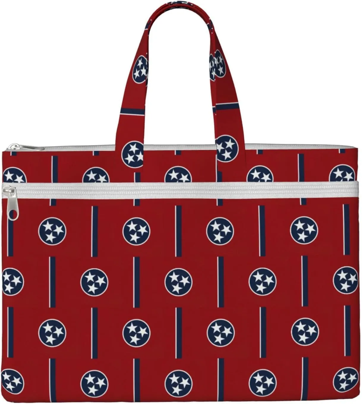 Tennessee State Flag Canvas Document Bag Organizer Handbag For Travel And Leisure Weekends