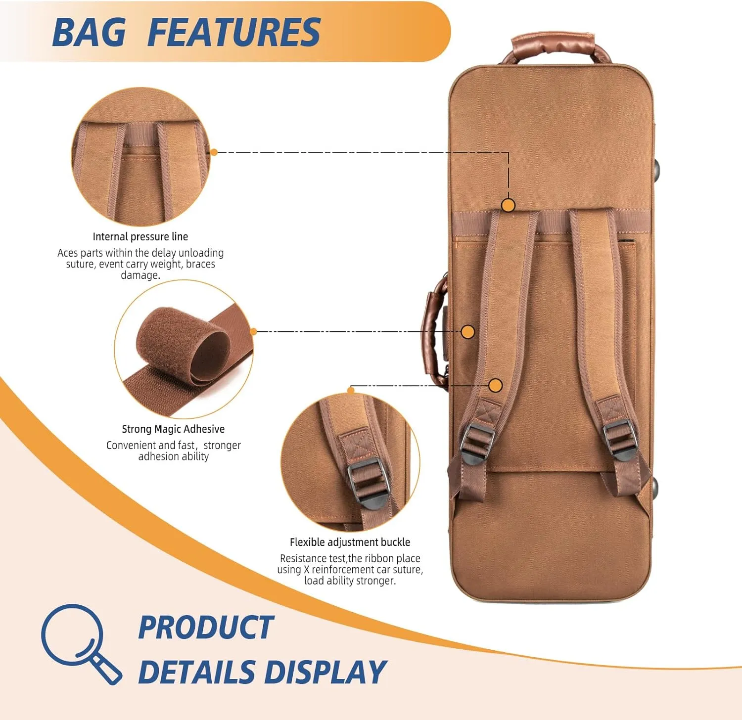 Tenor Saxophone Case With Wheels, Tenor Sax Roller Bag, Tenor Sax Backpack, Thicken Padded Shoulder Strap, Handle Strap Sax Accessories Carrying Bag