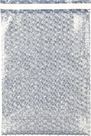 The Boxery 10.5x13" Clear Self-Sealing Bubble Out Bag Pouches -100 Pack- Bubble Cushion Wrap Bags for Packing, Storage, Moving, and Shipping fragile items