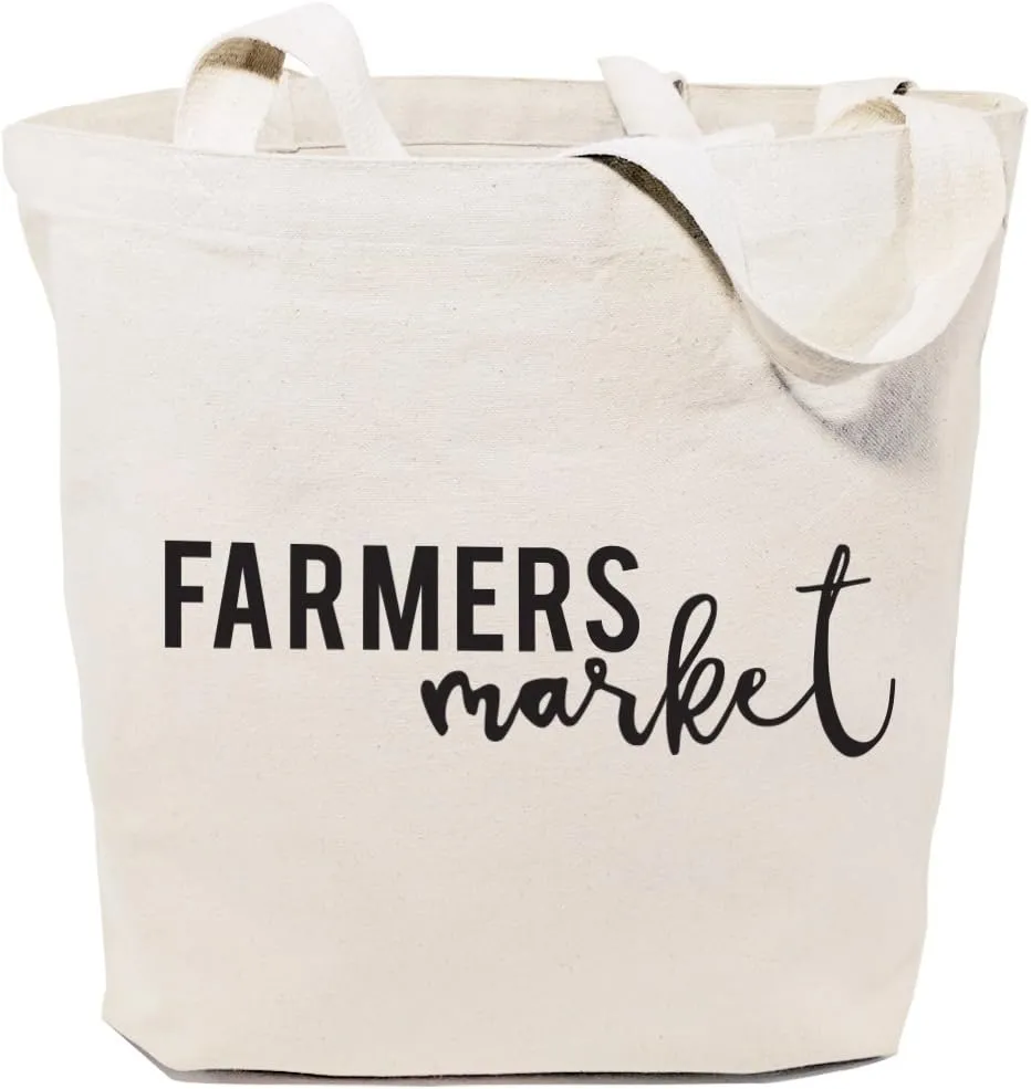 The Cotton & Canvas Co. Beach, Grocery, Farmers Market, Shopping and Travel Reusable Shoulder Tote and Handbag …