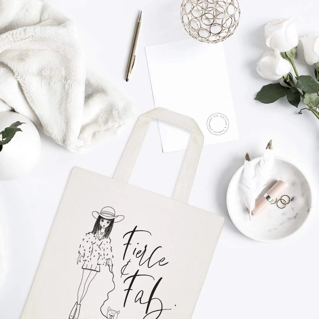 The Cotton & Canvas Co. Fashion Girl Beach, Shopping and Travel Reusable Shoulder Tote and Handbag