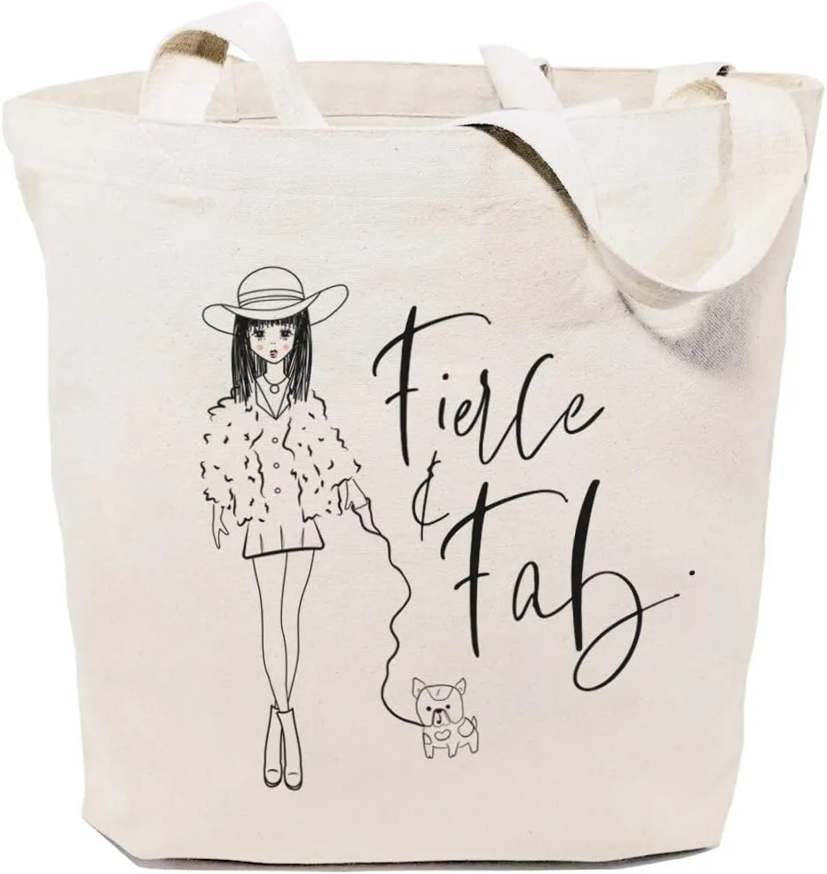 The Cotton & Canvas Co. Fashion Girl Beach, Shopping and Travel Reusable Shoulder Tote and Handbag