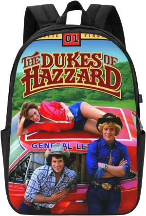 The Dukes Funny of Movie Hazzard Laptop Backpack Sports Backpack Music Elements Travel Backpack Classic Backpack With USB port