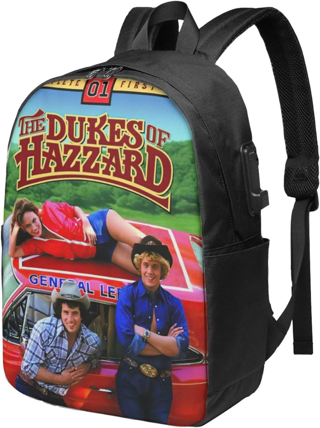 The Dukes Funny of Movie Hazzard Laptop Backpack Sports Backpack Music Elements Travel Backpack Classic Backpack With USB port
