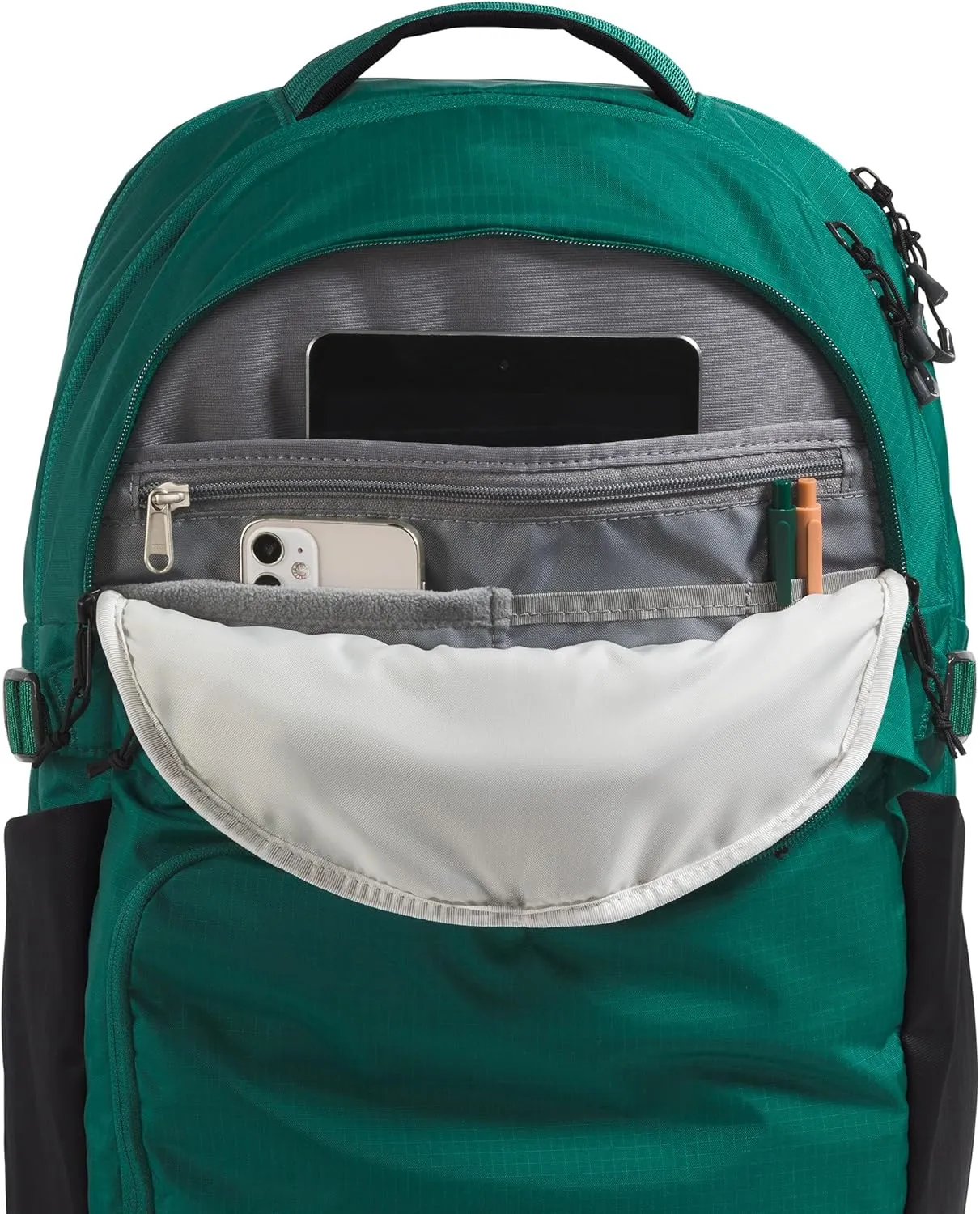 THE NORTH FACE Router Everyday Laptop Backpack, Evergreen/TNF Black, One Size
