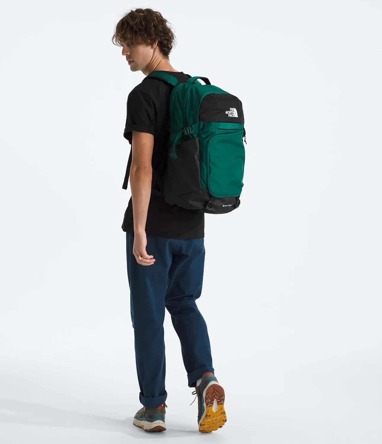THE NORTH FACE Router Everyday Laptop Backpack, Evergreen/TNF Black, One Size