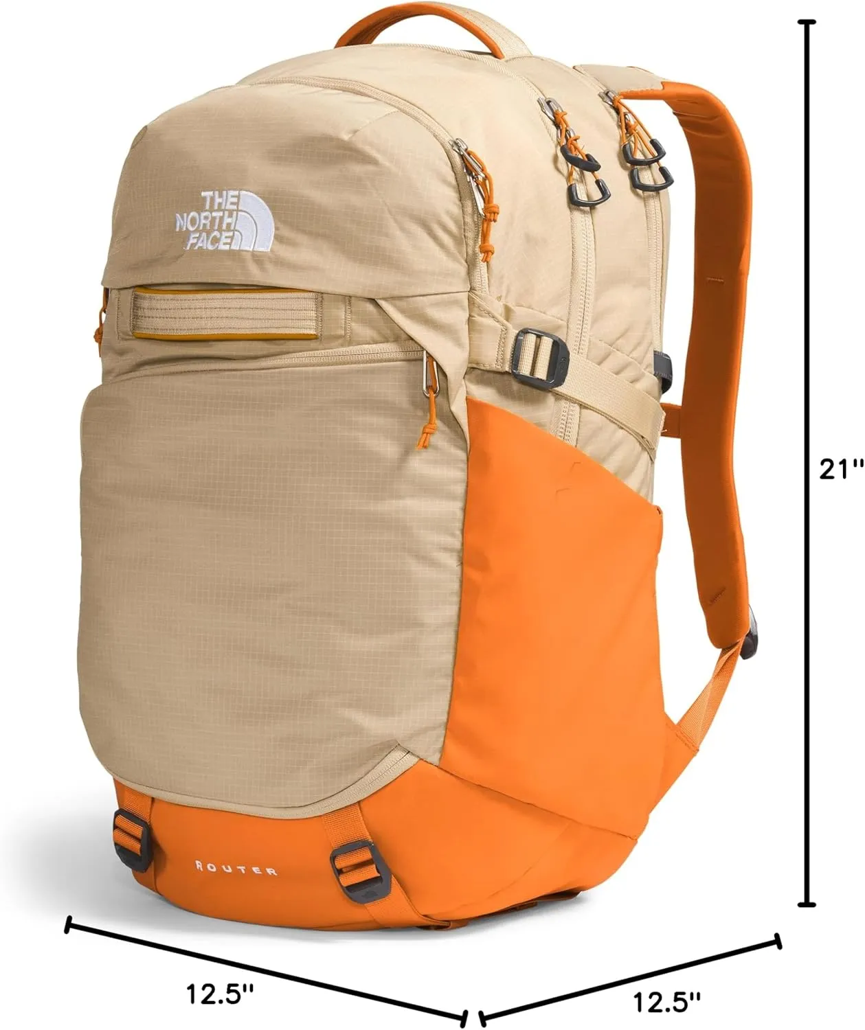 THE NORTH FACE Router Everyday Laptop Backpack, Khaki Stone/Desert Rust, One Size
