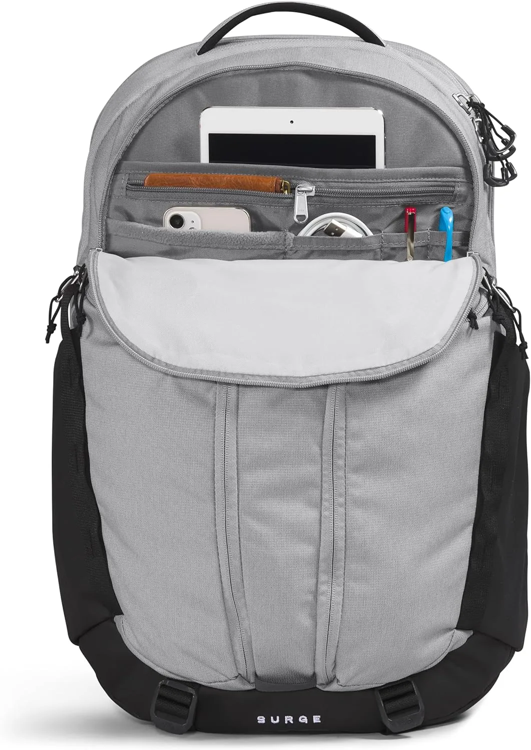 THE NORTH FACE Surge Commuter Laptop Backpack, Meld Grey Dark Heather/TNF Black-NPF, One Size