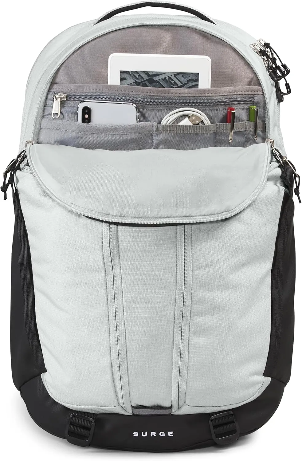 THE NORTH FACE Surge Commuter Laptop Backpack, Tin Grey Dark Heather/TNF Black-NPF, One Size