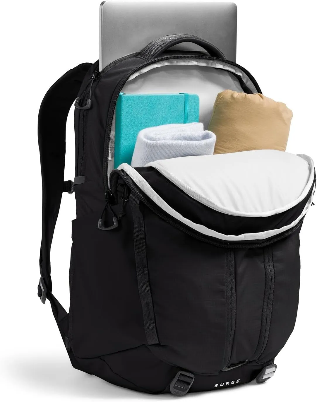 THE NORTH FACE Women's Surge Commuter Laptop Backpack - PFAS Free, TNF Black/TNF Black-NPF, One Size