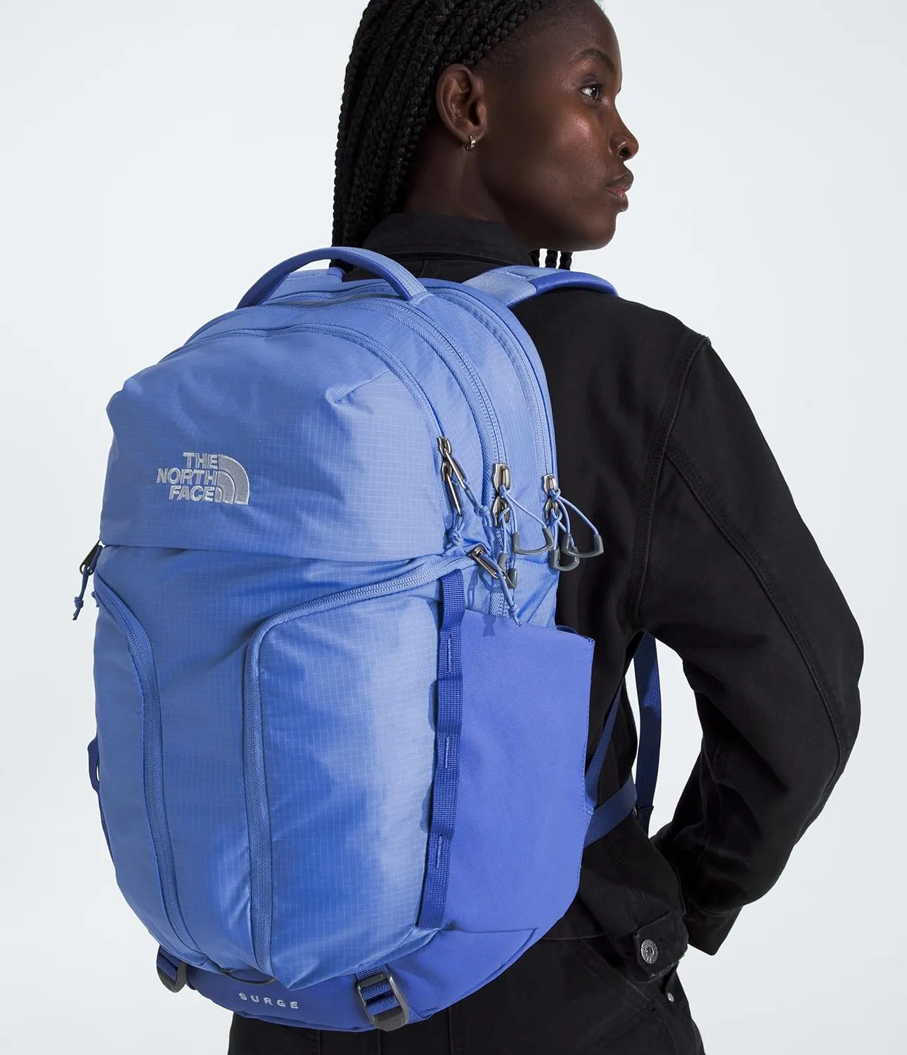 THE NORTH FACE Women's Surge Commuter Laptop Backpack - PFAS Free, Virtual Blue/Indigo Plum, One Size