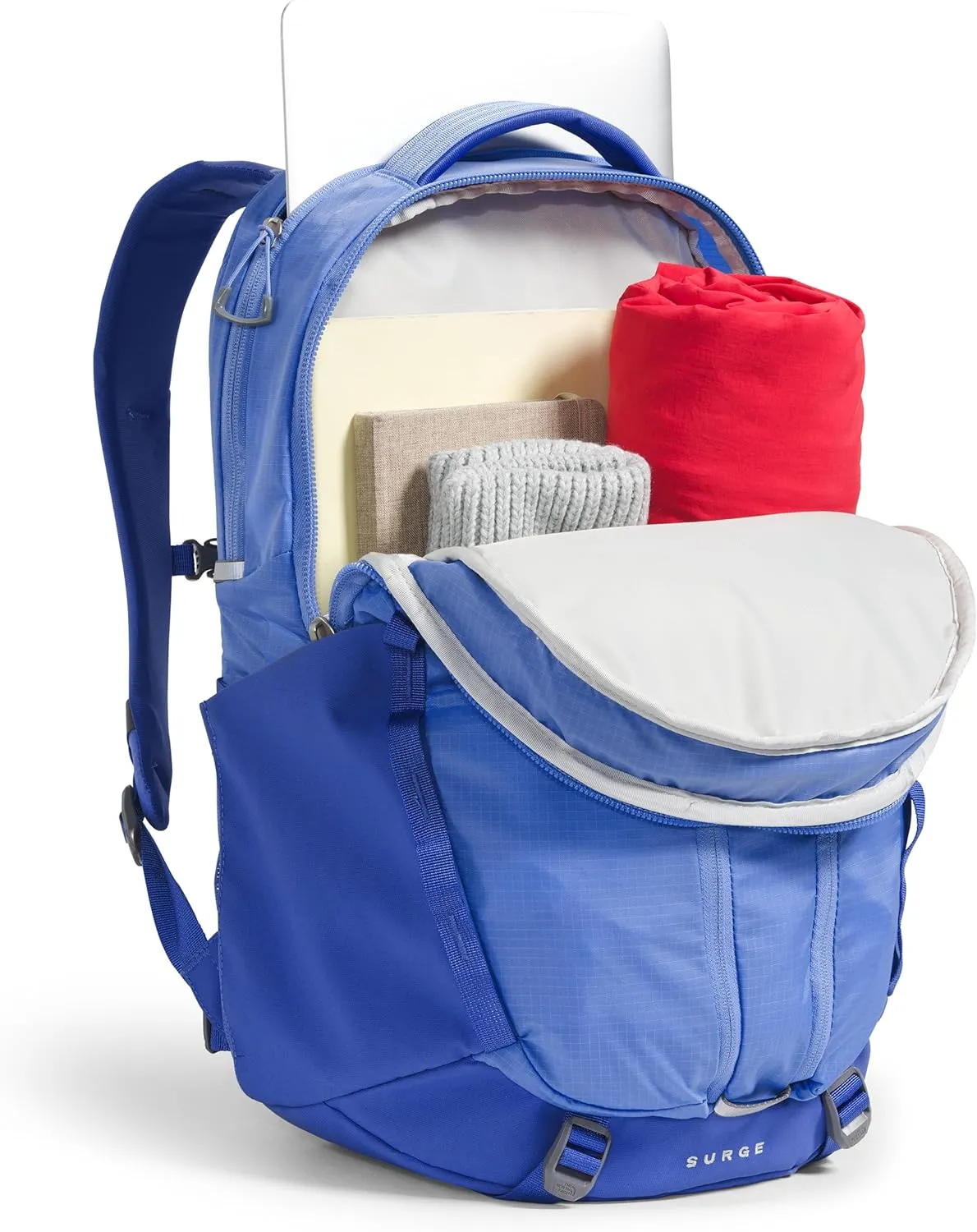 THE NORTH FACE Women's Surge Commuter Laptop Backpack - PFAS Free, Virtual Blue/Indigo Plum, One Size