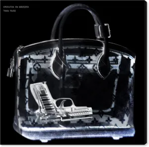 The Oliver Gal Artist Co. Fashion and Glam Wall Art Canvas Prints 'Couture X Ray' Handbags Home Décor, 30 in x 30 in, Black, White