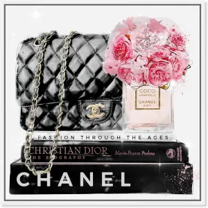 The Oliver Gal Artist Co. Fashion and Glam Wall Art Canvas Prints 'Elegant Essentials Paris' Handbags Home Décor, 24 in x 24 in, White Floating Frame