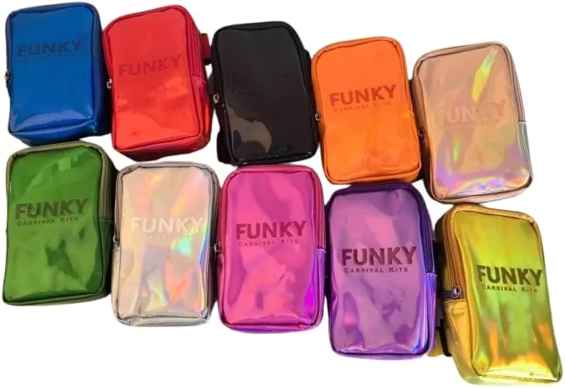 Thigh Bag| Leg Harness Bag| Crossbody Bag| Waist Pouch Rave Bag for Women Hiking Travel Fanny Pack with Adjustable Straps| Holographic Unisex Phone holder bag Convertible 4 in1 design (Orange)