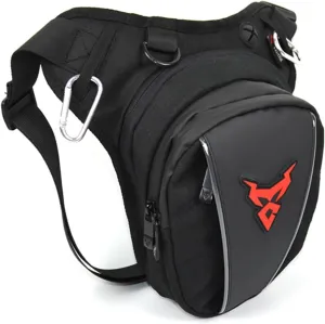 Thigh Drop Leg Bag for Men Women Waist Fanny Pack (00-Black Red)