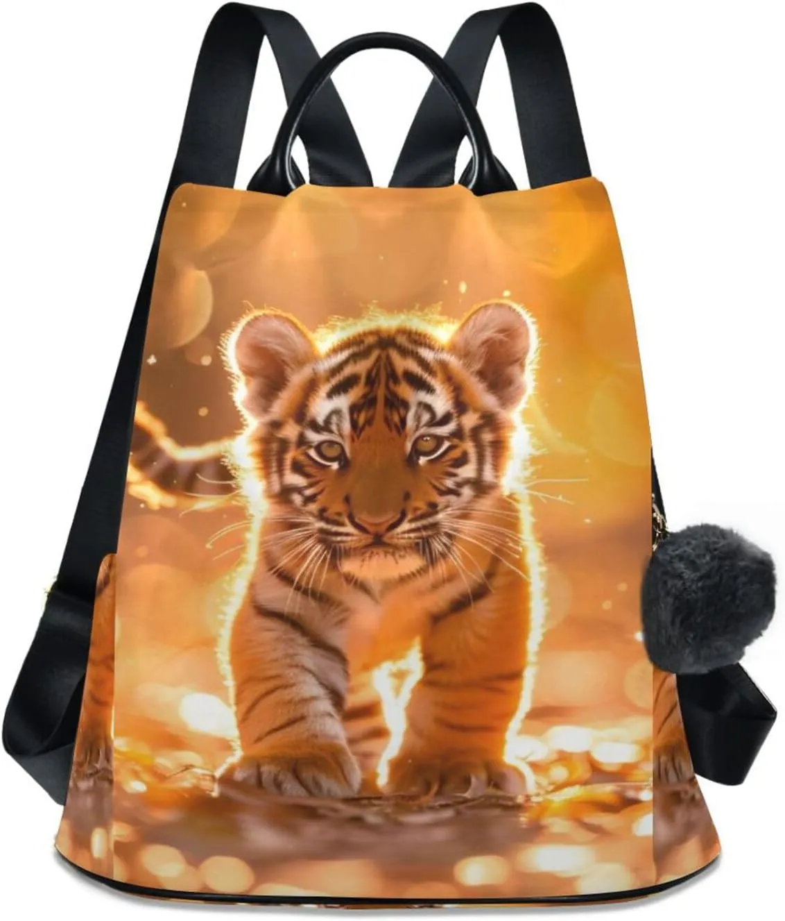 Tiger Strolling Through Jungle Backpack for Women Anti Theft Large Fashion Travel Shoulder Bag Purse Rucksack Lightweight