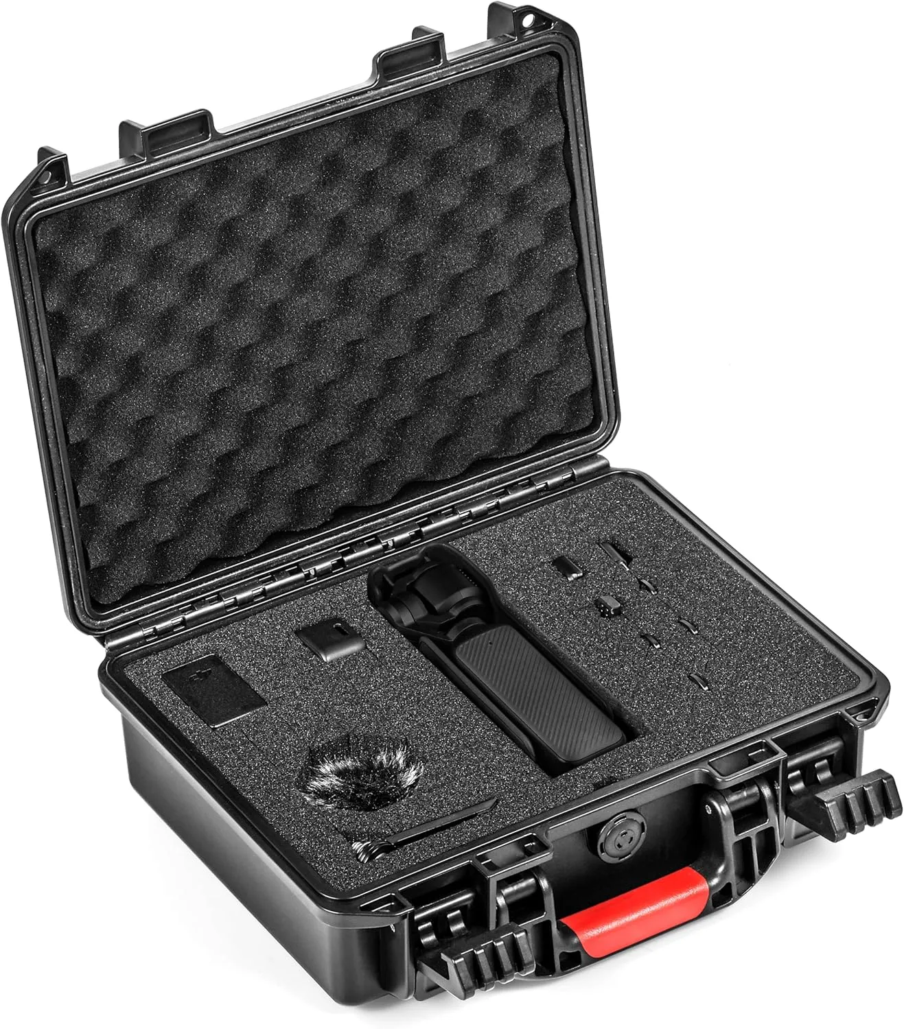 Tomat Osmo Pocket 3 Hard Case, DIY Waterproof Carrying Case Travel Bag for DJI OSMO Pocket 3/Osmo Mobile 6 Creator Combo/Osmo Action 5/4 Camera Accessories with Straps