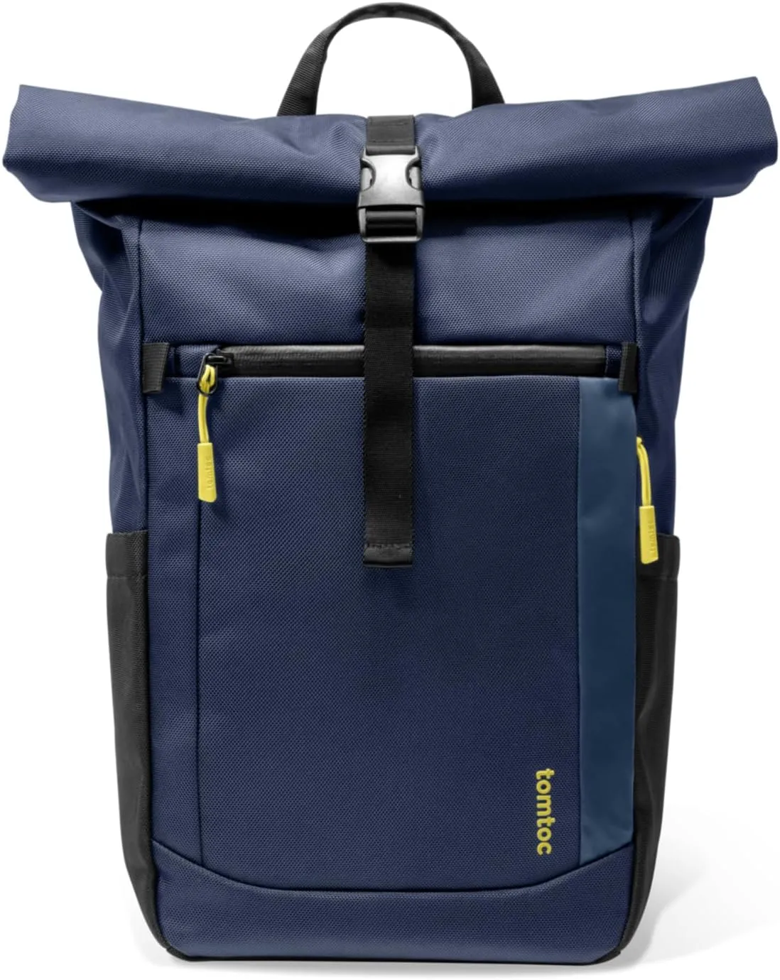 tomtoc Roll Top Laptop Backpack, Lightweight, Water-Resistant Commute Expandable Casual Daypack for 13-15.6 inch Laptop, Rucksack for Work College Trip, Capacity Adjustable 17-20L, Dark Blue