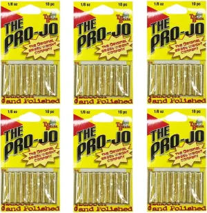 Top Brass Pro-Jo Brass Fishing Sinkers Six Packages, Perfect for Carolina, Finesse, Drop Shot, Split Shot Rigs
