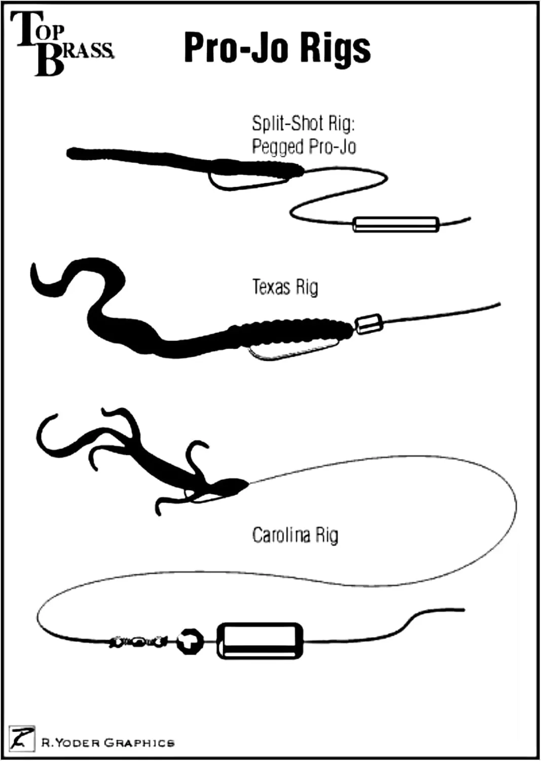 Top Brass Pro-Jo Brass Fishing Sinkers Six Packages, Perfect for Carolina, Finesse, Drop Shot, Split Shot Rigs