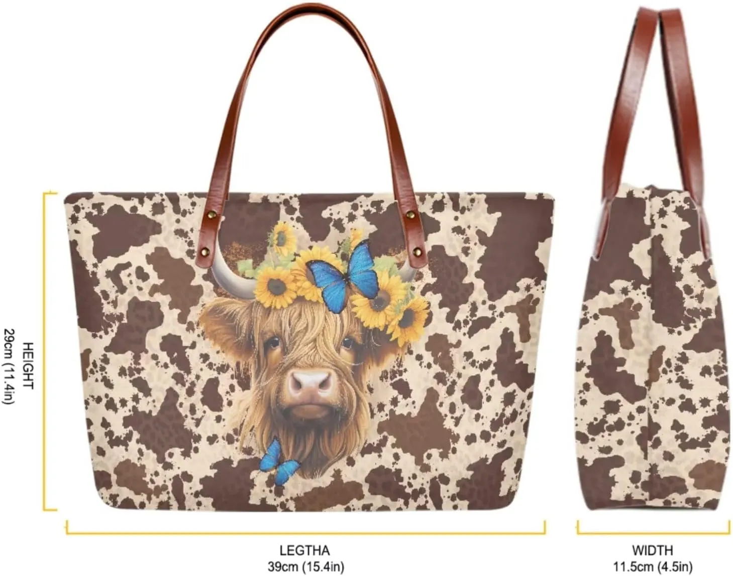 Top Handle Purse for Women, Large Tote Handbag With PU Wallet Set, Gift for Mom