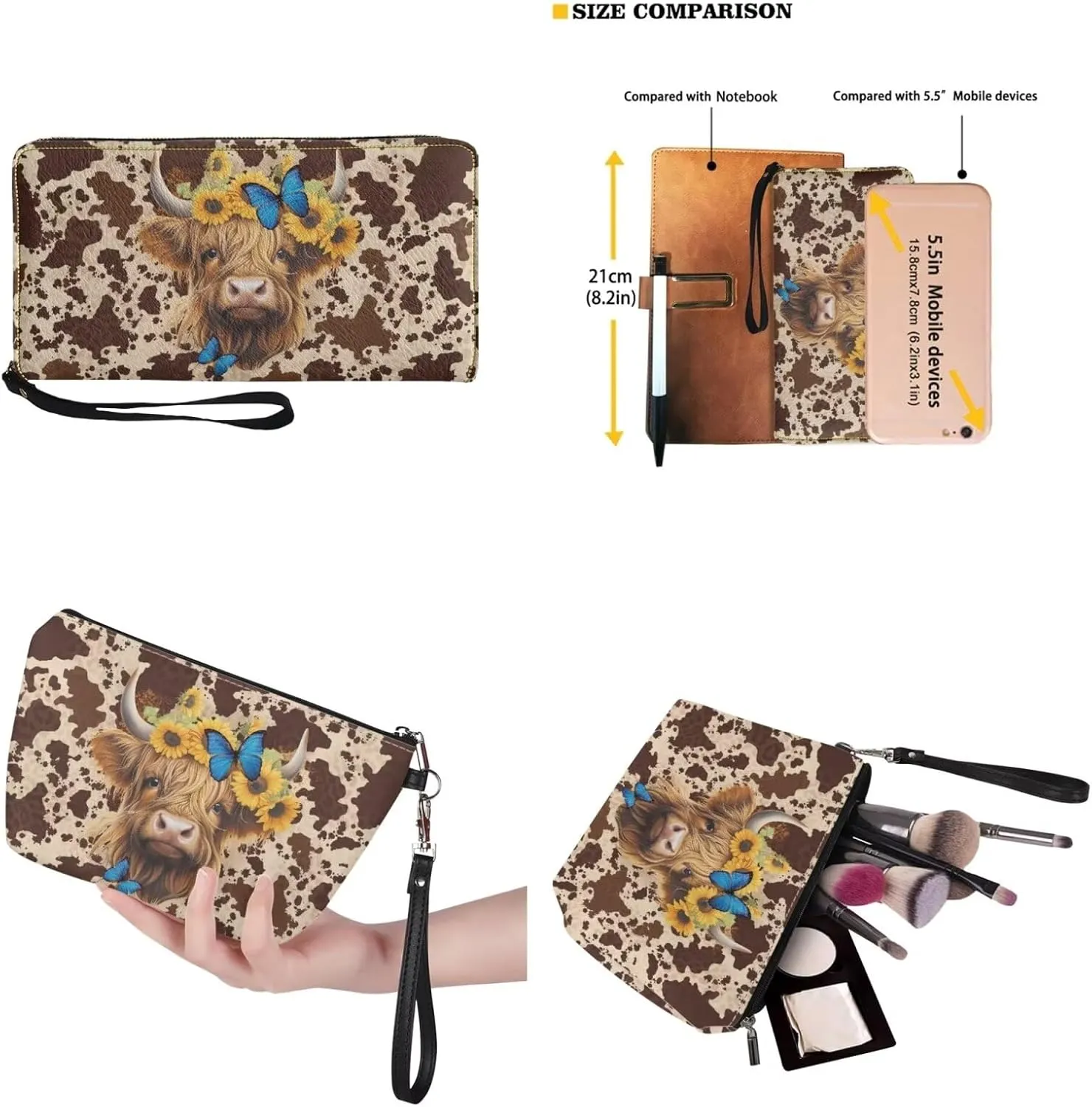 Top Handle Purse for Women, Large Tote Handbag With PU Wallet Set, Gift for Mom