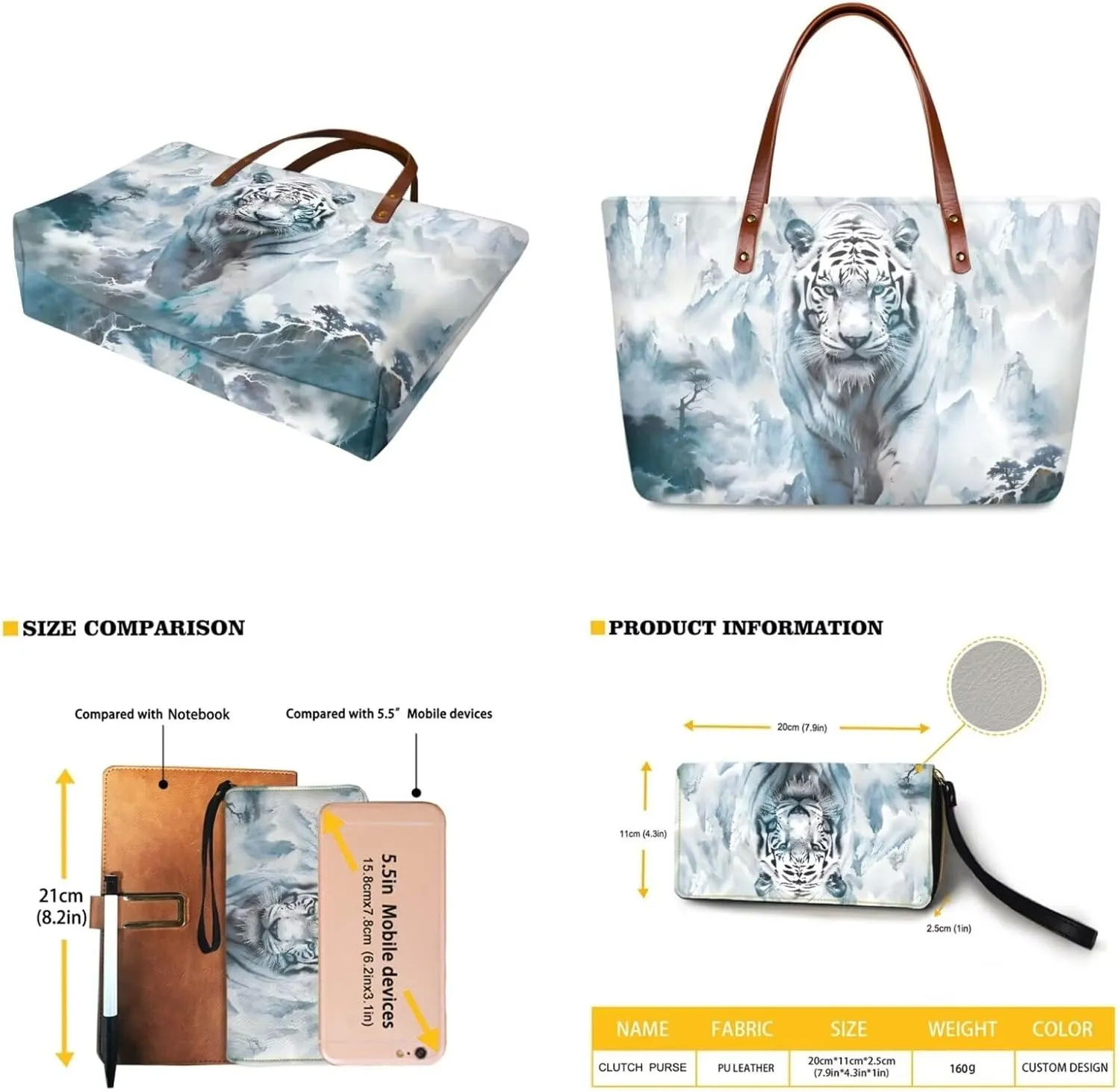 Top Handle Purse for Women, Large Tote Handbag With PU Wallet Set