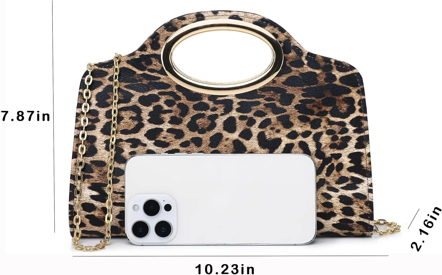 Top Metal Handle Clutch Bags for Women, Evening Handbag Shoulder Crossbody Purse with Chain