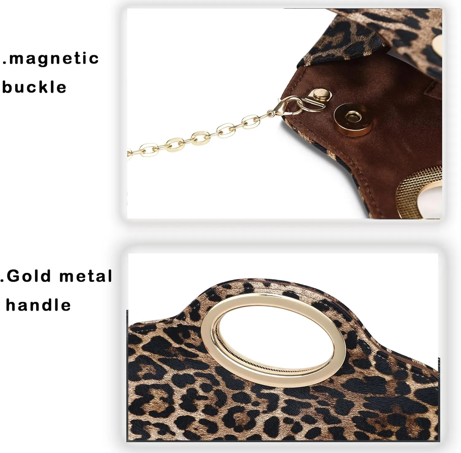 Top Metal Handle Clutch Bags for Women, Evening Handbag Shoulder Crossbody Purse with Chain