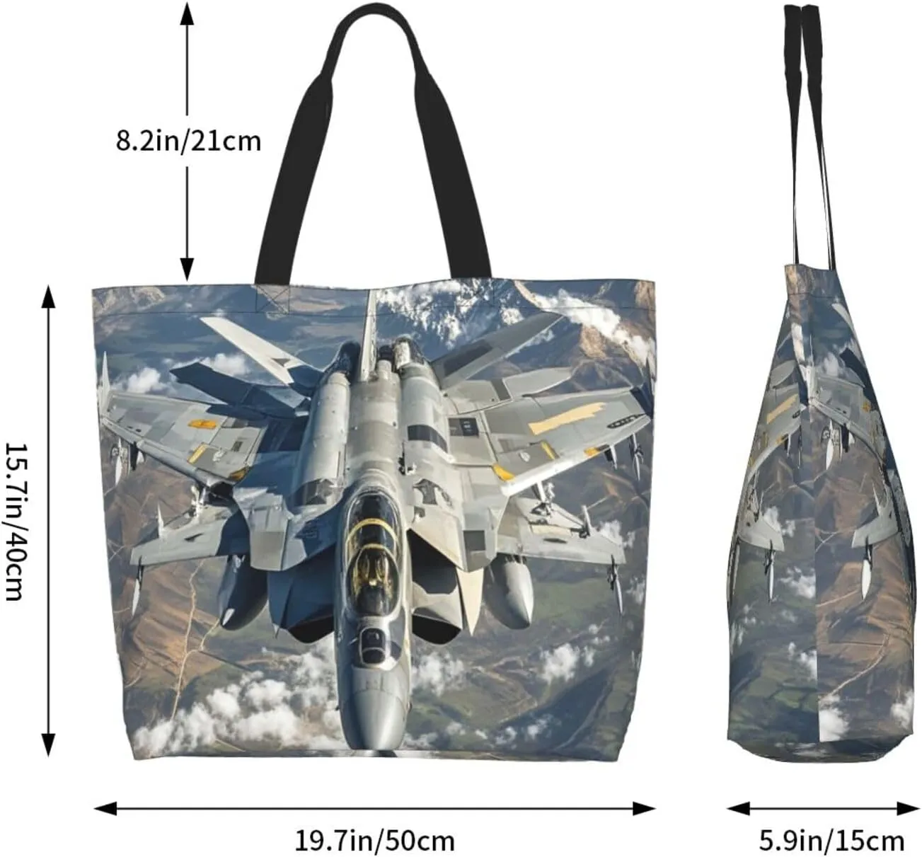 Tote Bag for Women Beach Lighthouse Grocery Bag Foldable Shopping Bags Reusable Large Tote Bag
