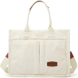 Tote Bag for Women Fashion Corduroy Handbags Casual Hobo Messenger Bag Canvas Shoulder Bag with Multi-pocket