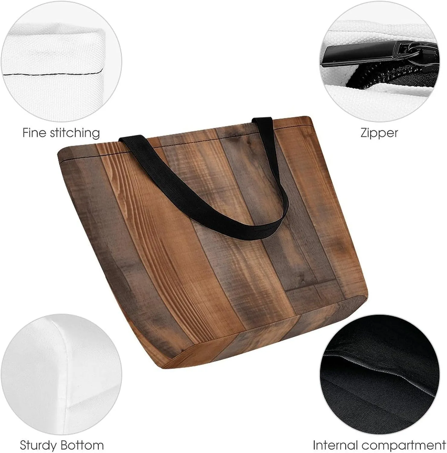 Tote Bag for Women Grocery Bag Blue Pattern Foldable Shopping Bags Reusable Large Tote Bag