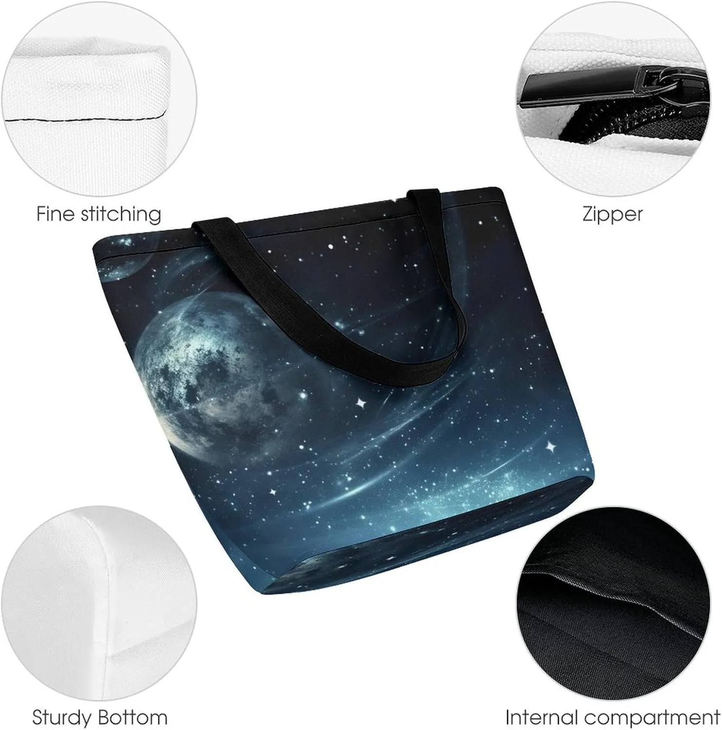 Tote Bag for Women Grocery Bag Several Blueberries Foldable Shopping Bags Reusable Large Tote Bag