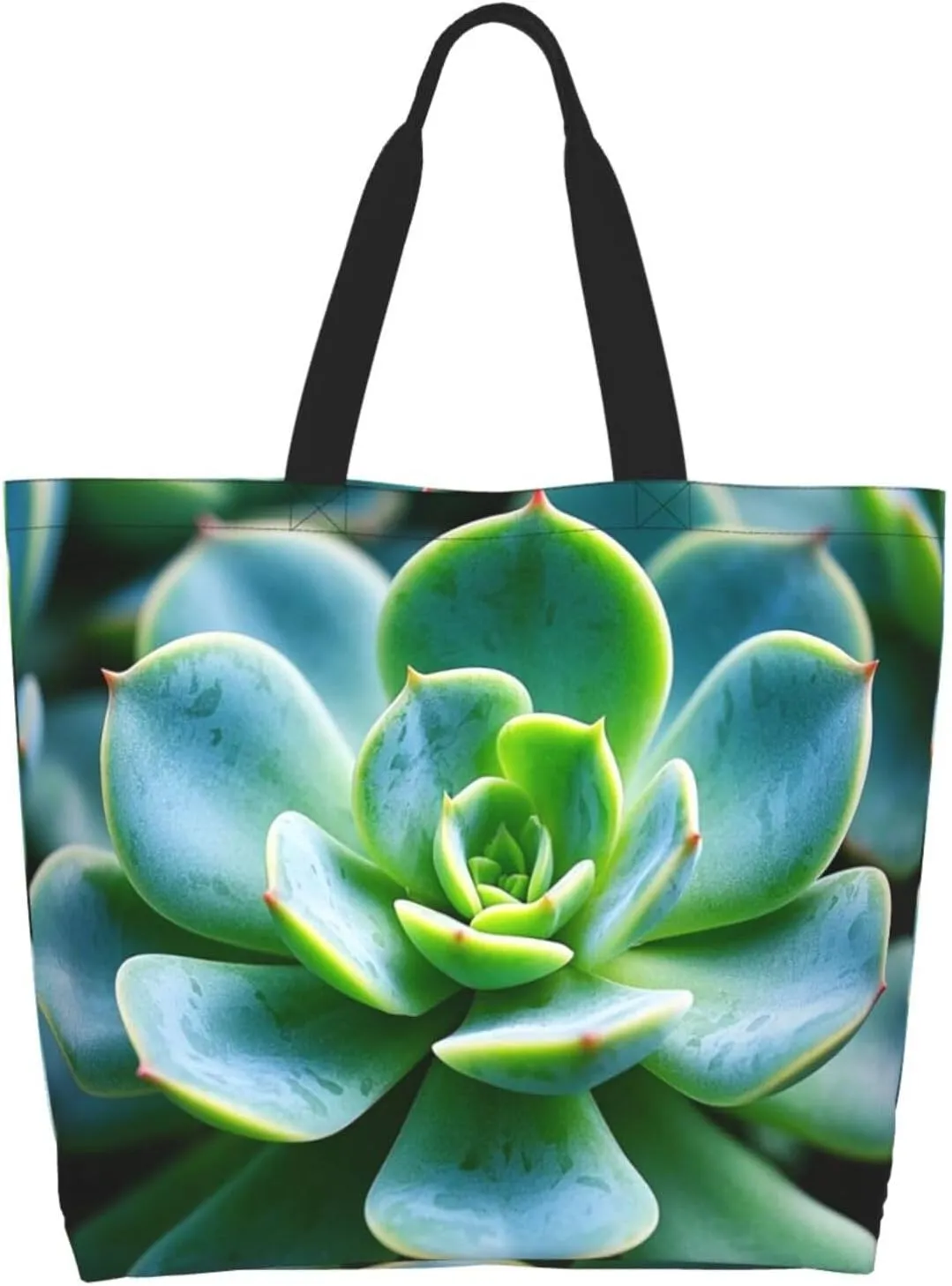 Tote Bag for Women Sunflower Field Sunset Grocery Bag Foldable Shopping Bags Reusable Large Tote Bag